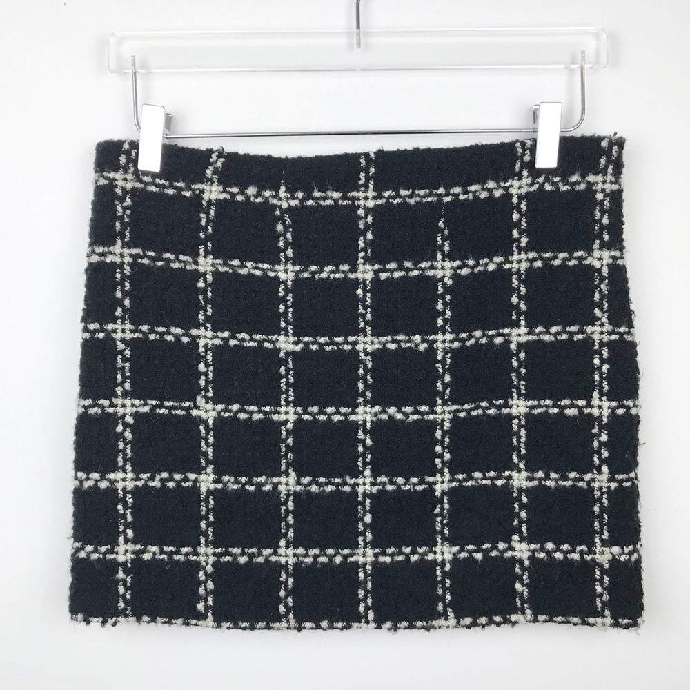 True Meaning - Black Plaid Mini Skirt